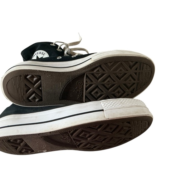 Converse Chuck Taylor all star lift high black white sneakers women size 7 - Picture 5 of 8